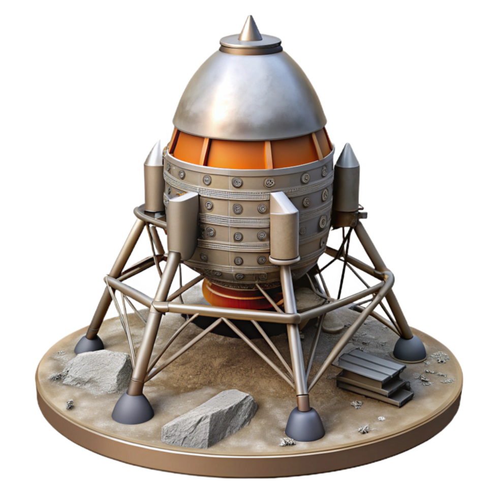 elegant artistic Lunar Module Ascent Stage Liftoff Transparent Background Cutout premium png