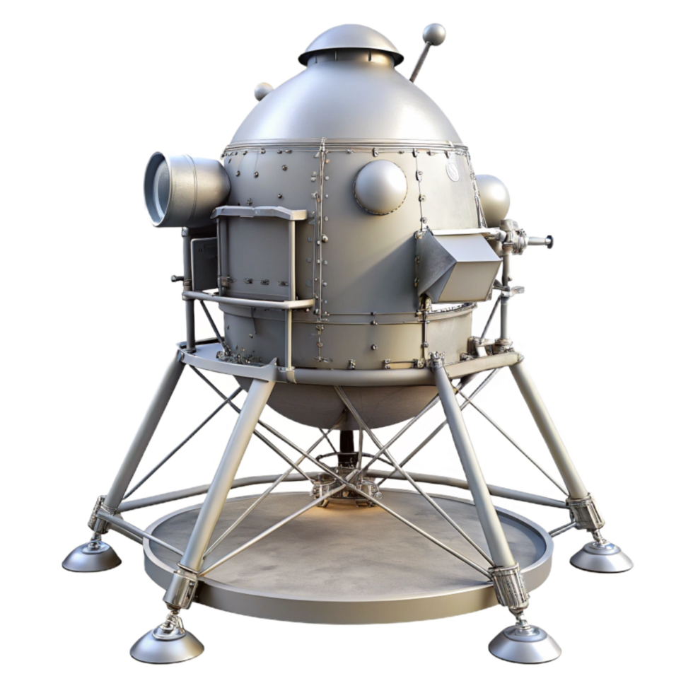 magnificent vintage Lunar Module Ascent Stage Liftoff Transparent Background Cutout png
