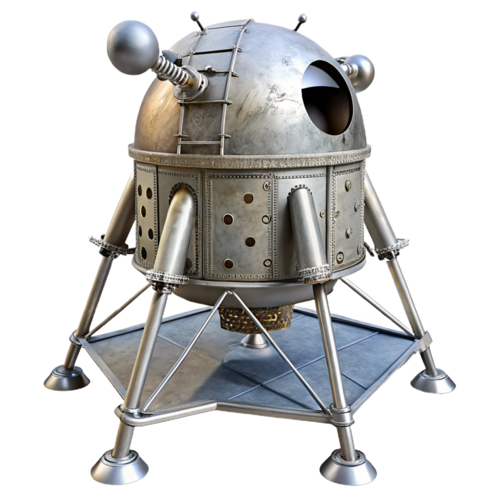 magnificent vintage Lunar Module Ascent Stage Liftoff Transparent Background Cutout original png