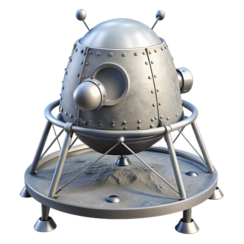 serene modern Lunar Module Descent Stage Isolated Image genuine png