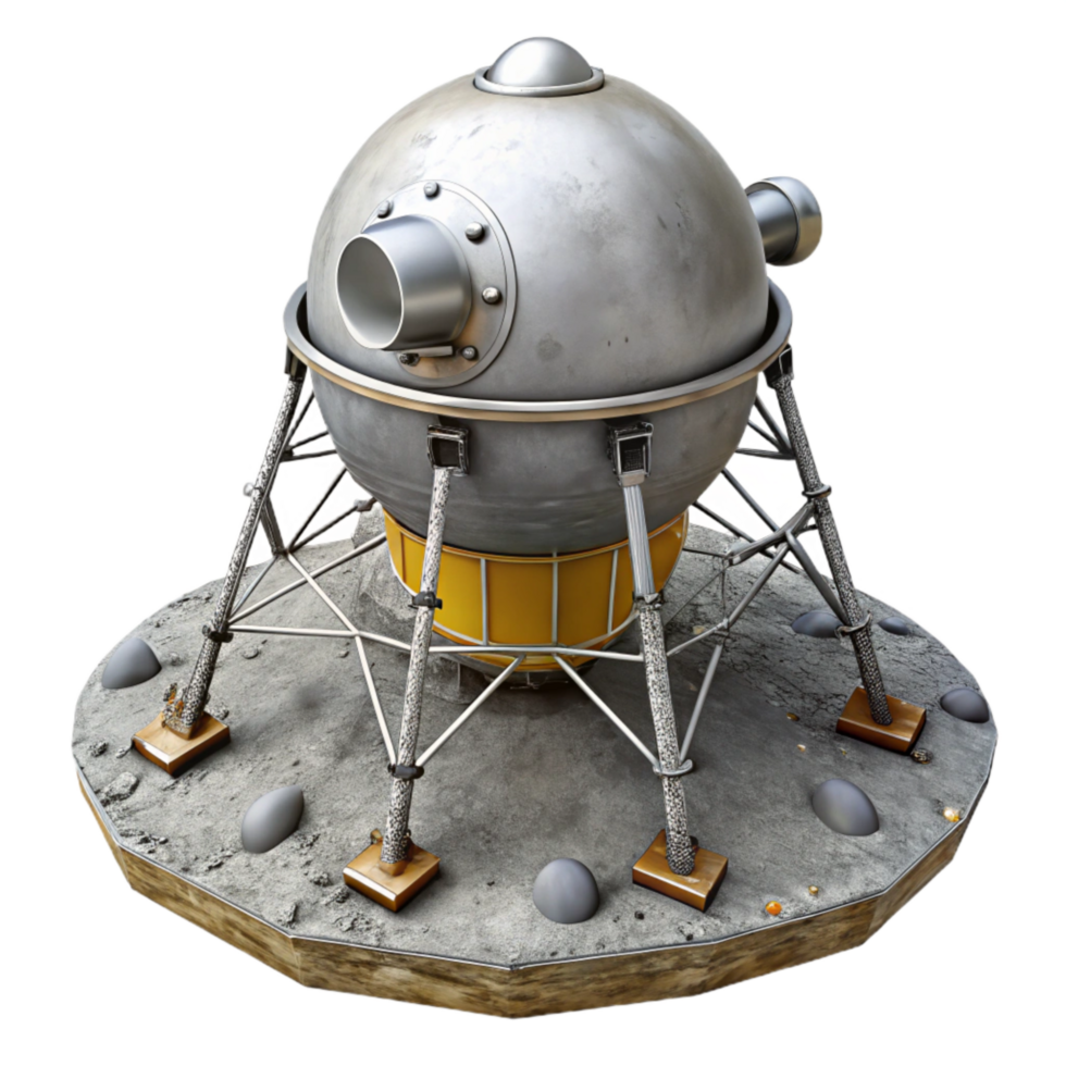 impressive artistic Lunar Module Descent Stage Isolated Image professional png