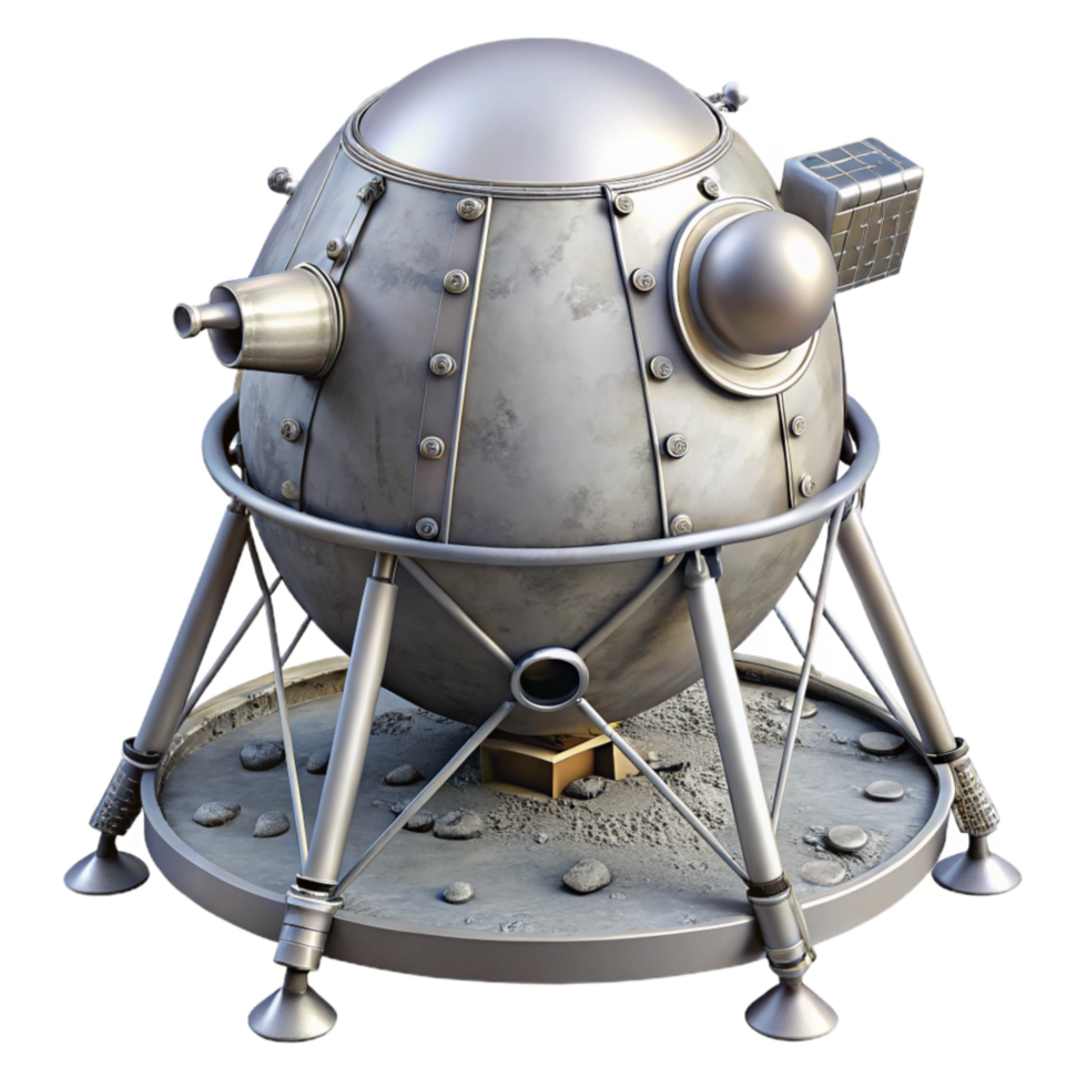 wonderful abstract Lunar Module Descent Stage Isolated Image png