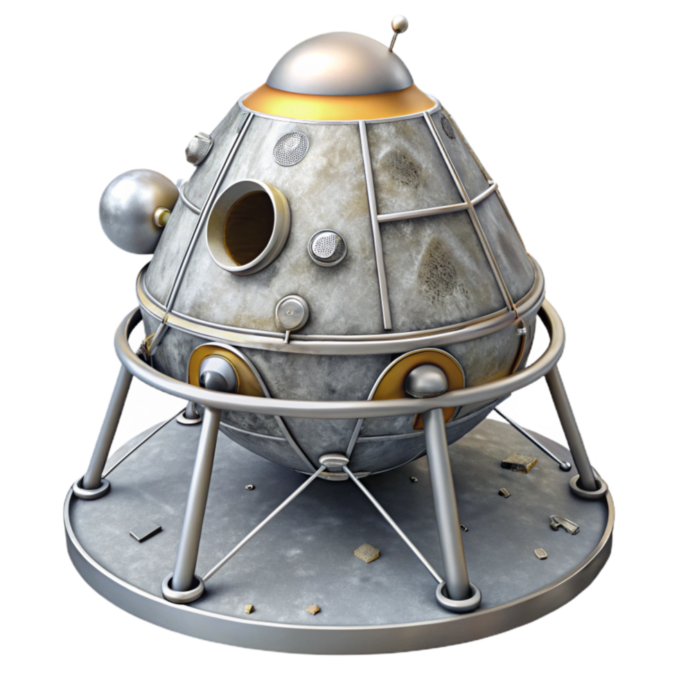 wonderful modern Lunar Module Descent Stage Isolated Image detailed png