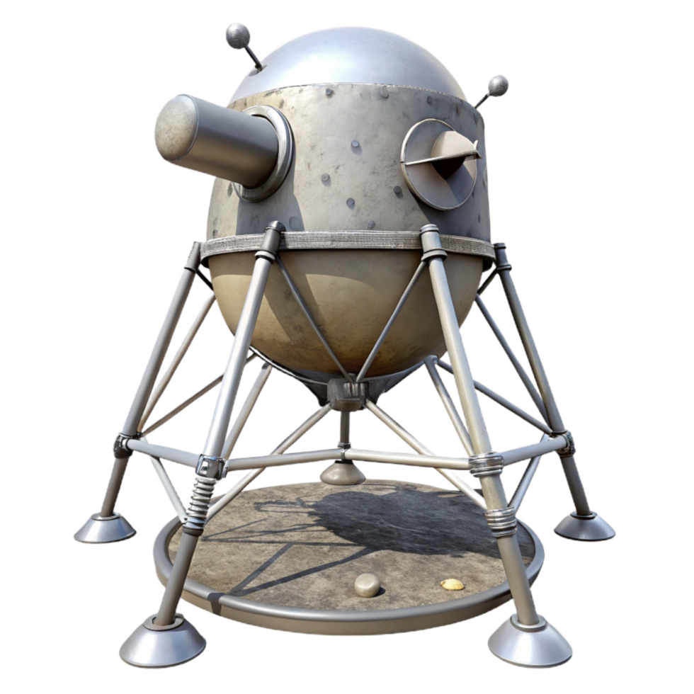 beautiful abstract Lunar Module Landing Legs Extended Isolated Image premium png