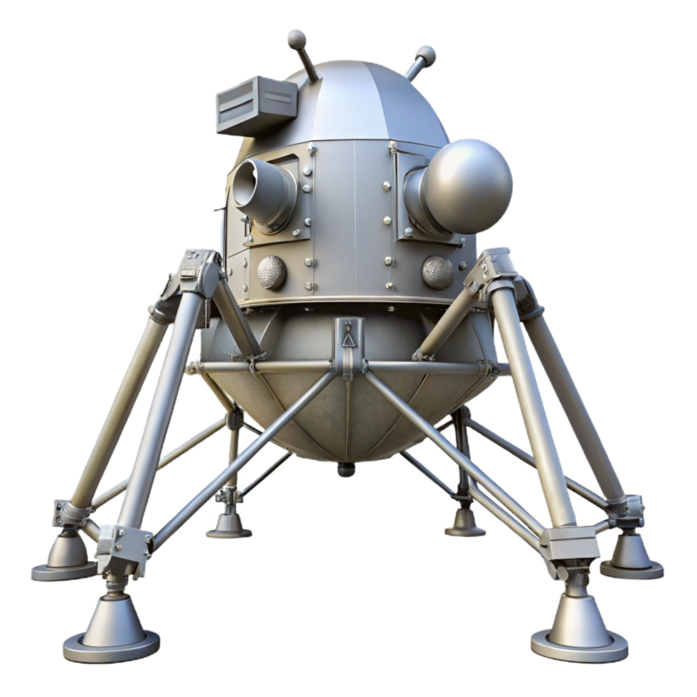 vibrant abstract Lunar Module Landing Legs Extended Isolated Image detailed png