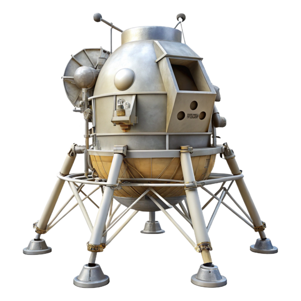 elegant vintage Lunar Module with Landing Legs premium png