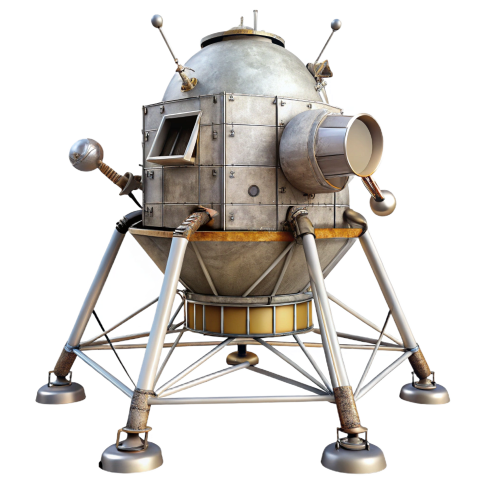 extraordinary minimalist Lunar Module with Landing Legs high resolution png