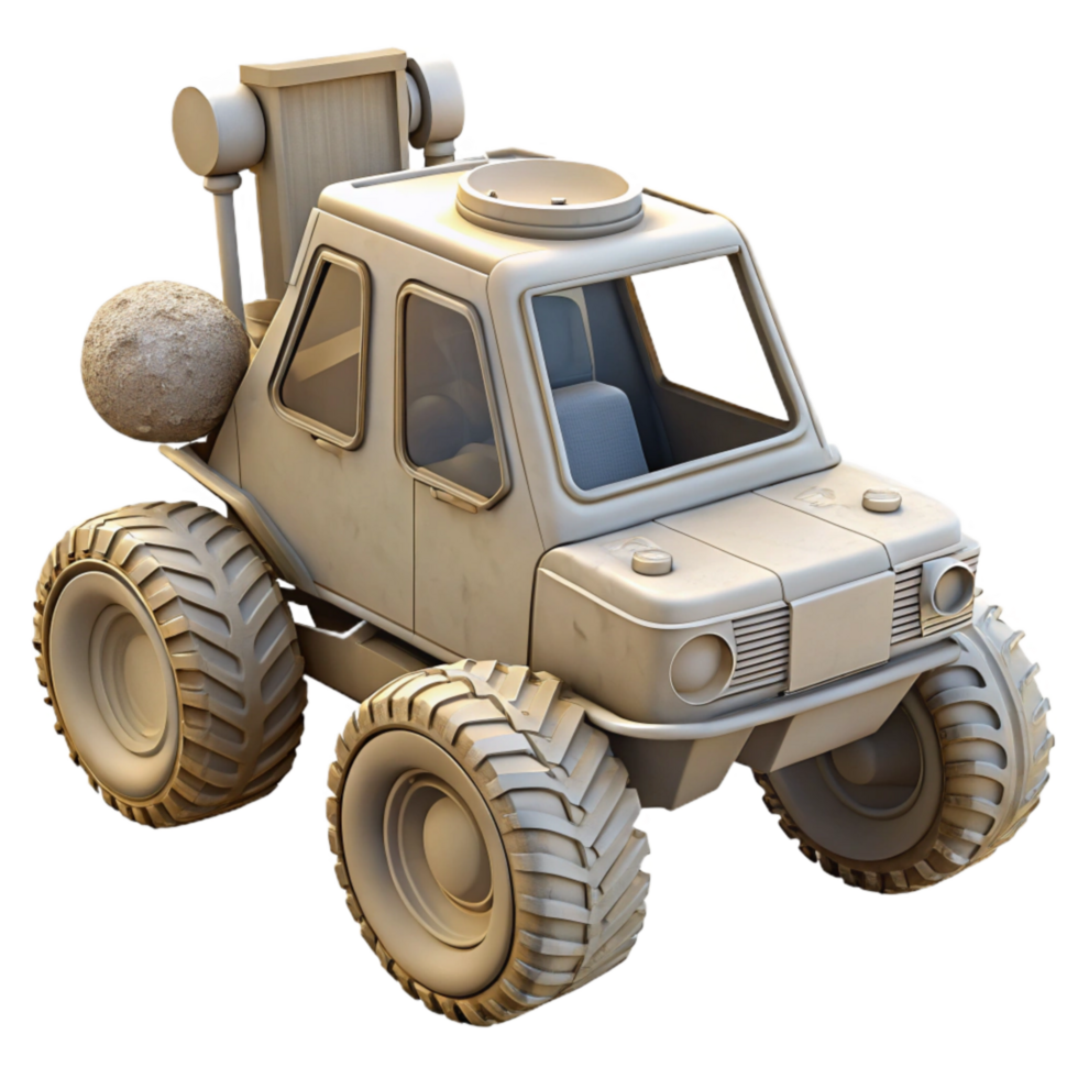 magnificent classic Lunar Rover Side Angle Transparent Background Isolated authentic png
