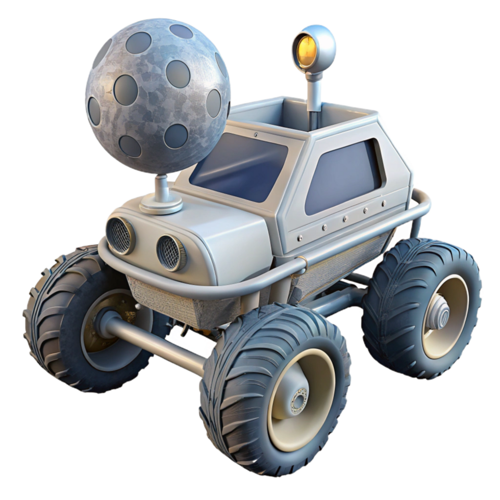 wonderful traditional Lunar Rover Side Angle Transparent Background Isolated high quality png