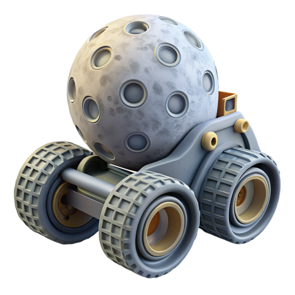 beautiful classic Lunar Rover Tracks on Surface Detailed Texture Cutout high resolution png