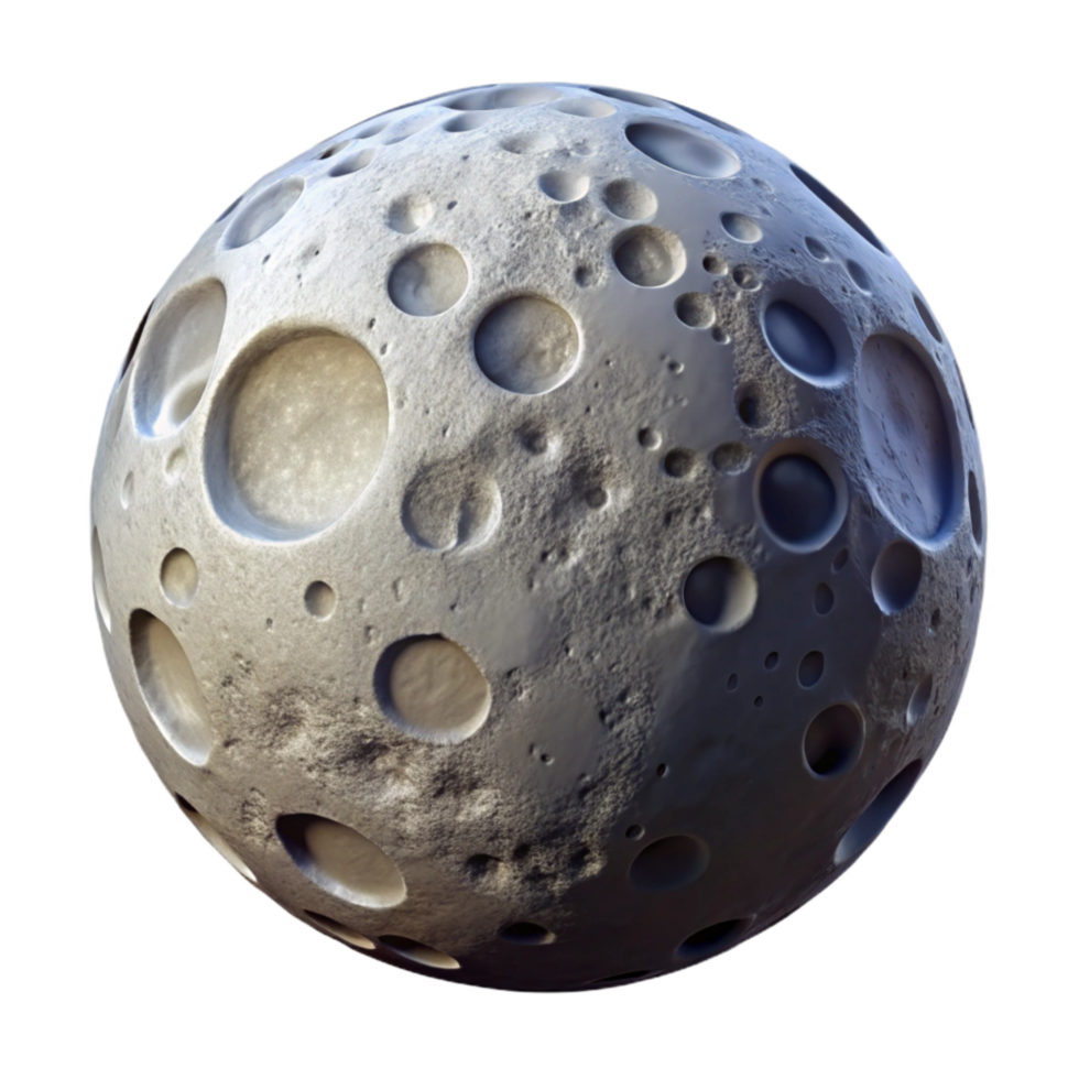 vibrant artistic Lunar Surface Cutout with Rock Formations original png