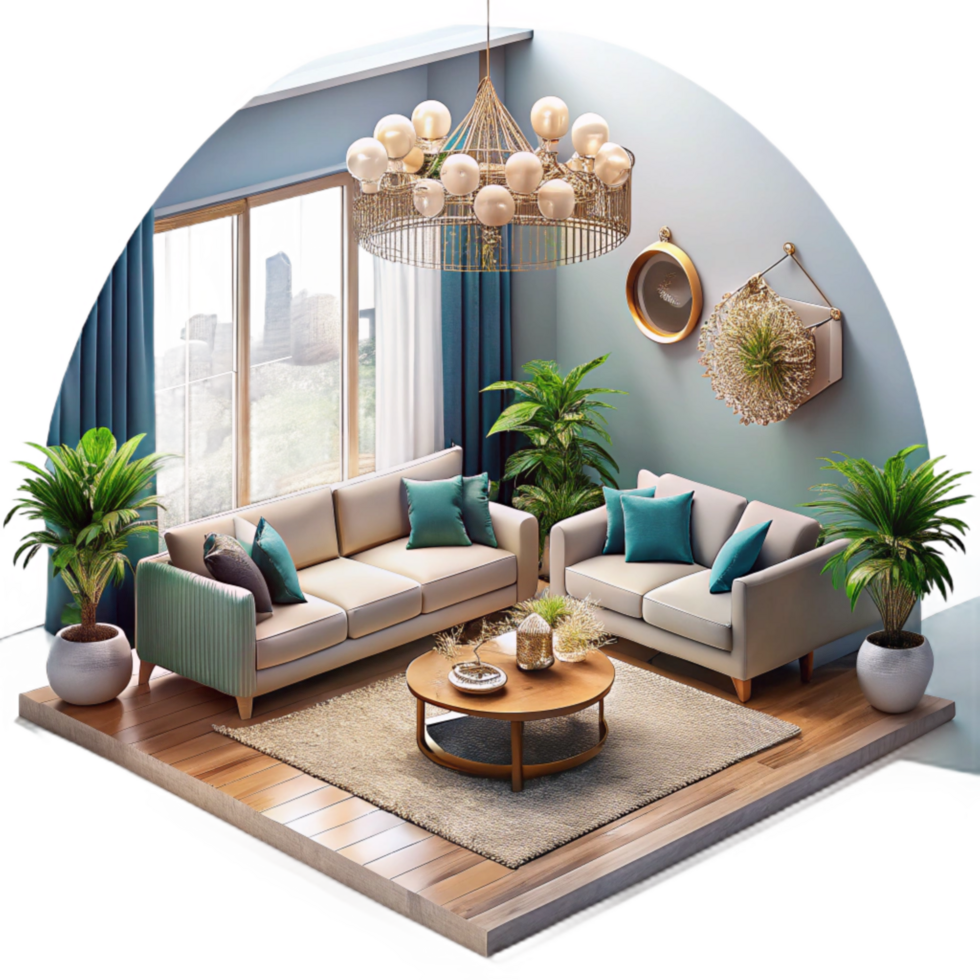 magnificent rustic Luxury Apartment Interior Living Room View Transparent original png