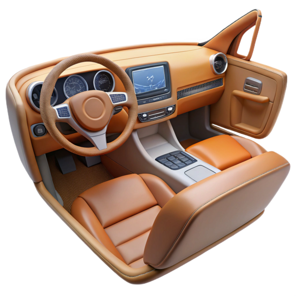 stunning vintage Luxury Car Interior Dashboard View Transparent png