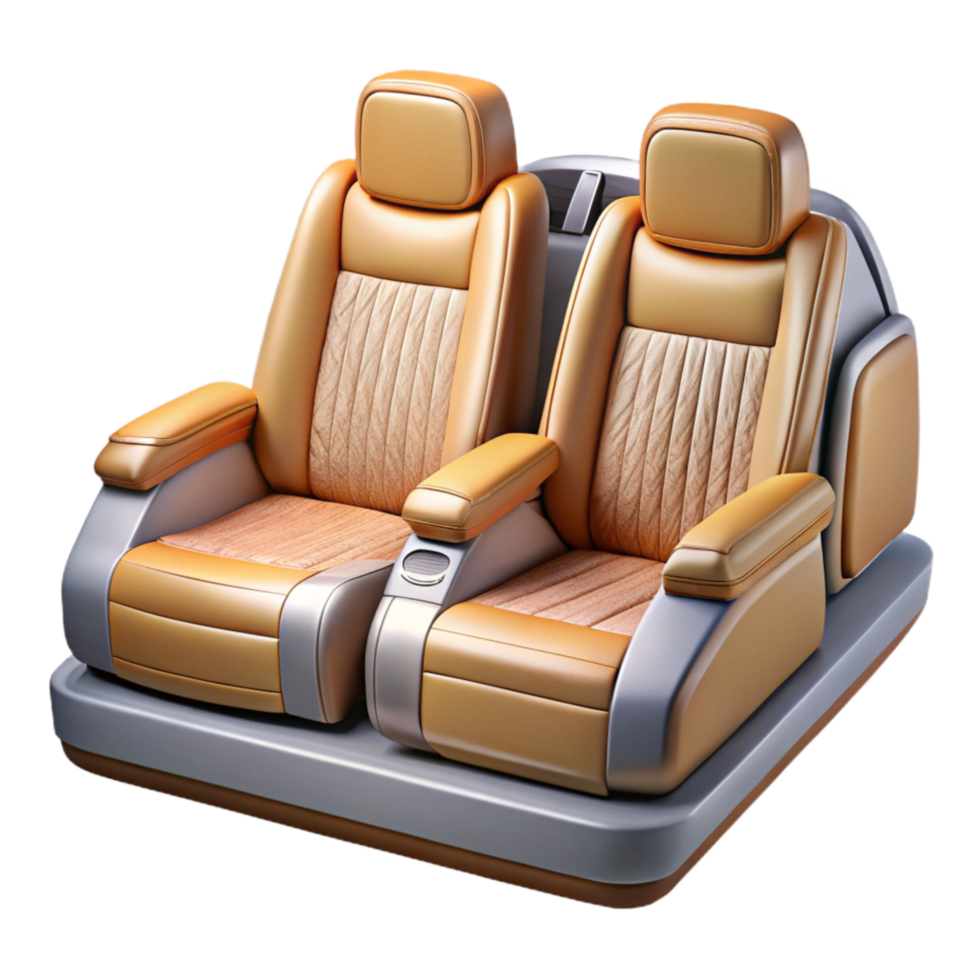 elegant modern Luxury Car Interior Rear Seats Isolated exclusive png