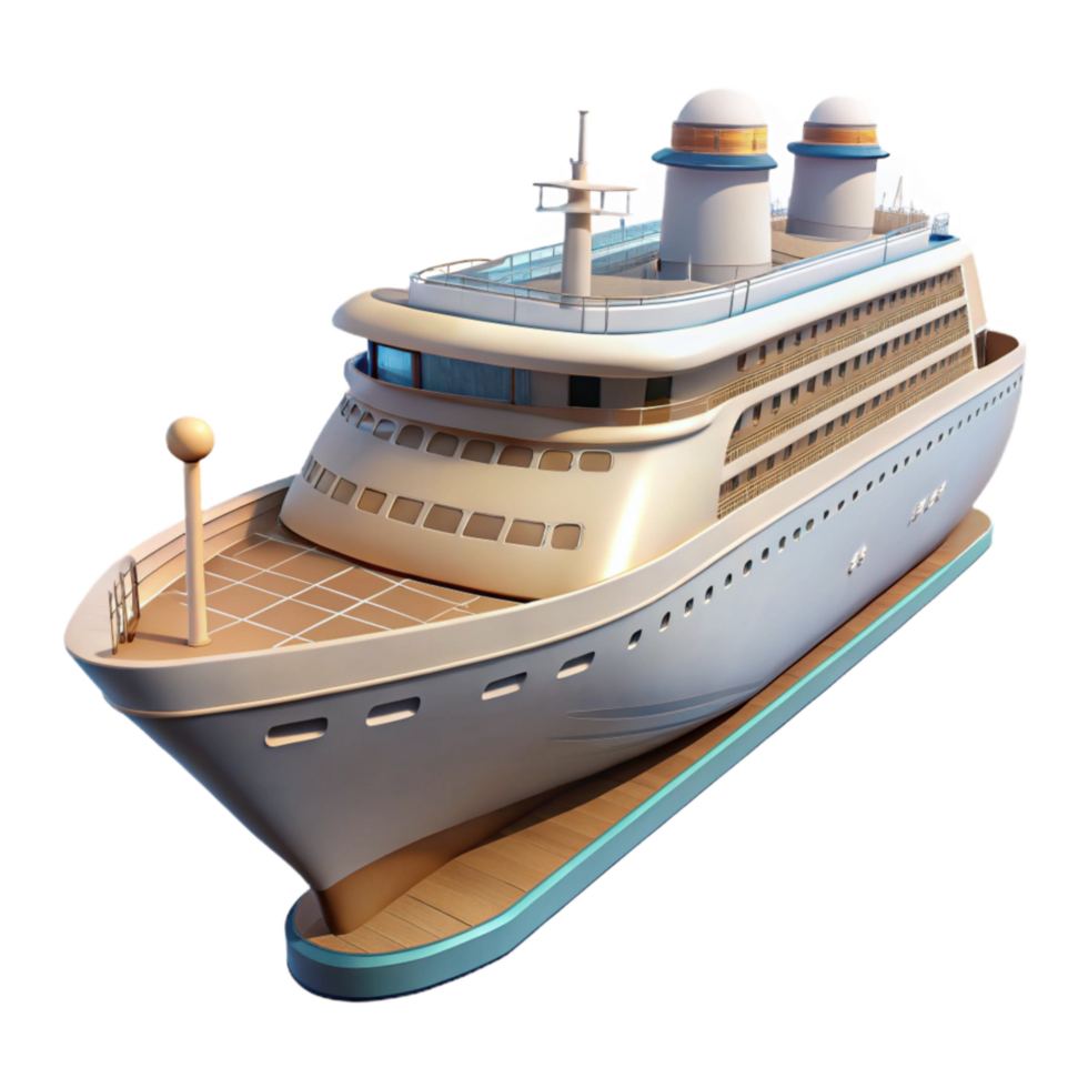 magnificent artistic Luxury Cruise Ship at Dock Side View Cutout genuine png