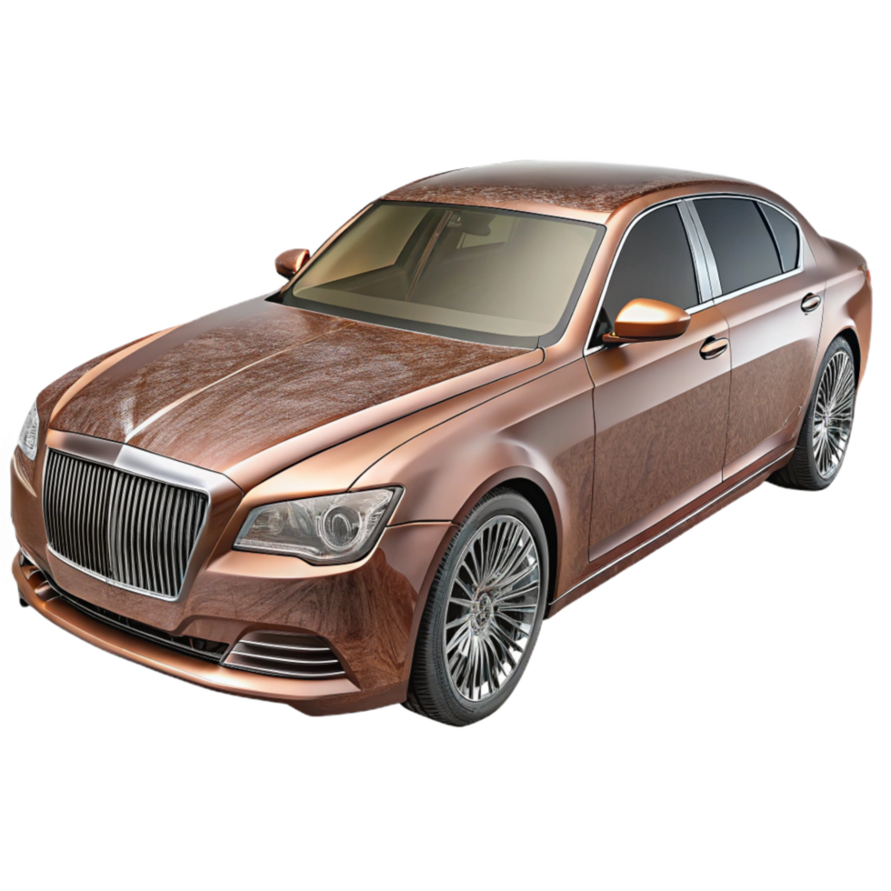 stunning vintage Luxury Sedan Dynamic Angle Transparent Background premium png