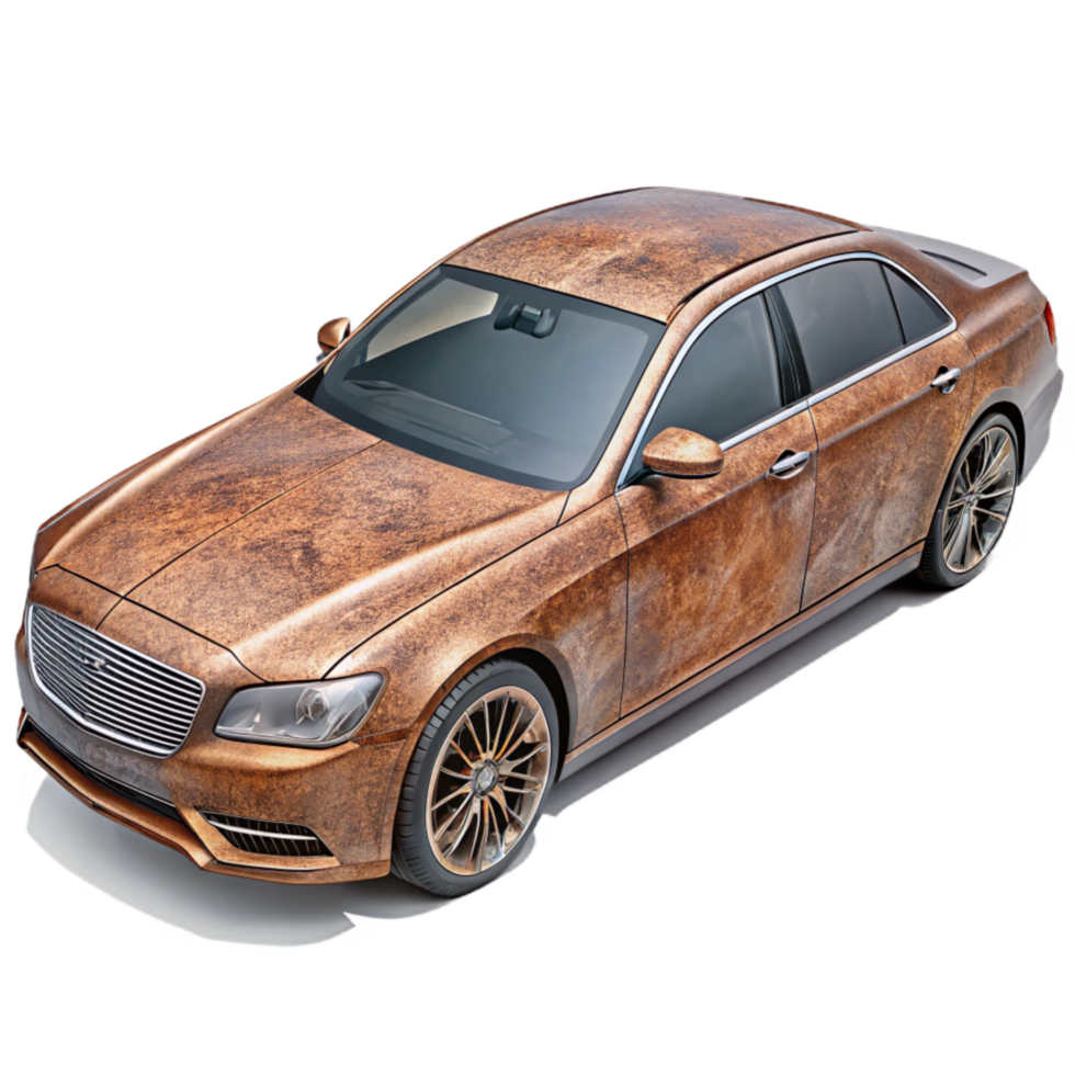 vibrant abstract Luxury Sedan Side Profile Cutout on Transparent Background high resolution png