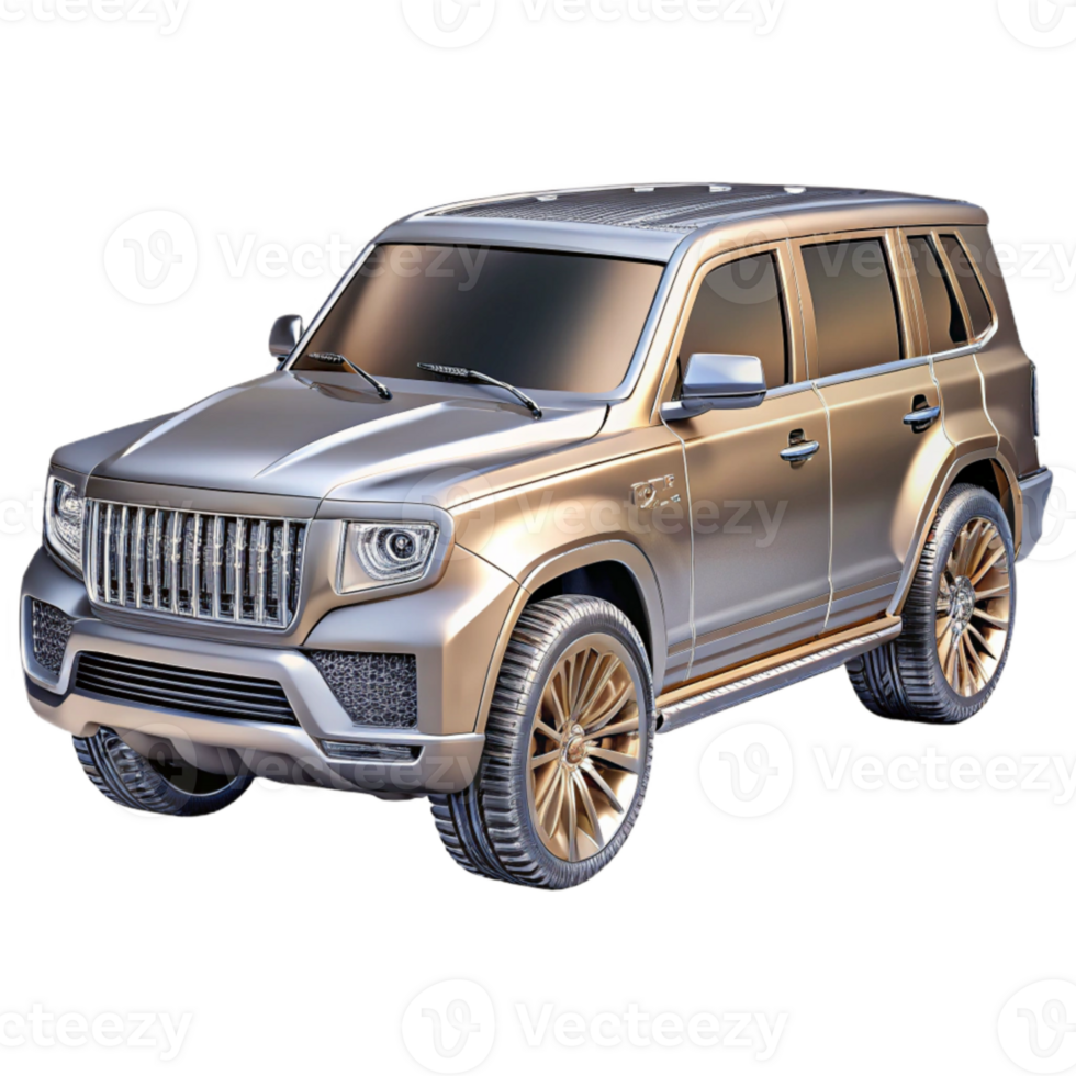 dramatic contemporary Luxury Suv with Chrome Details Isolated high quality png