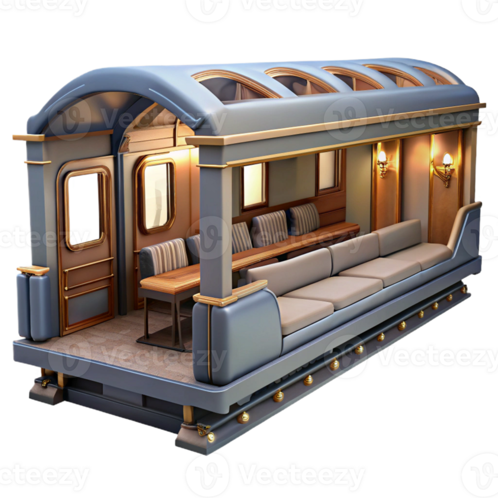 magnificent traditional Luxury Train Car Interior Transparent exclusive png