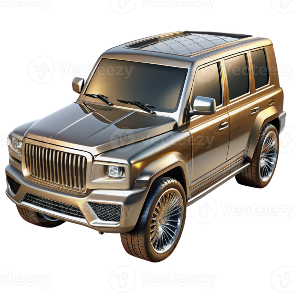serene minimalist Luxury Suv with Chrome Details Isolated exclusive png