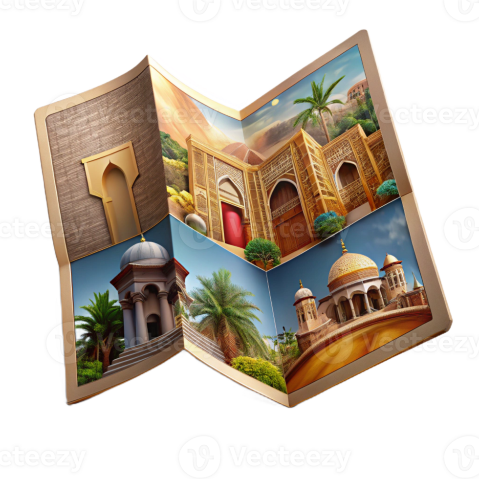 magnificent creative Luxury Travel Brochure with Photos Isolated detailed png