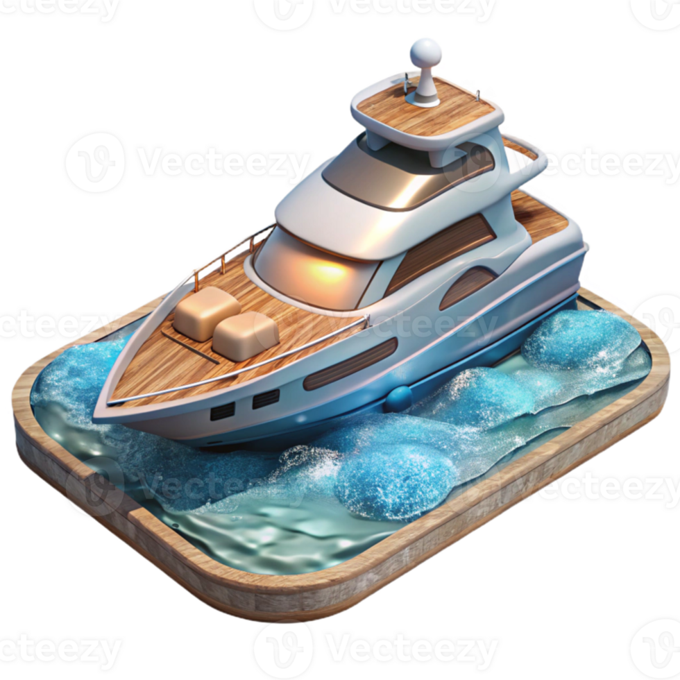 magnificent abstract Luxury Yacht on Water Cutout high resolution png