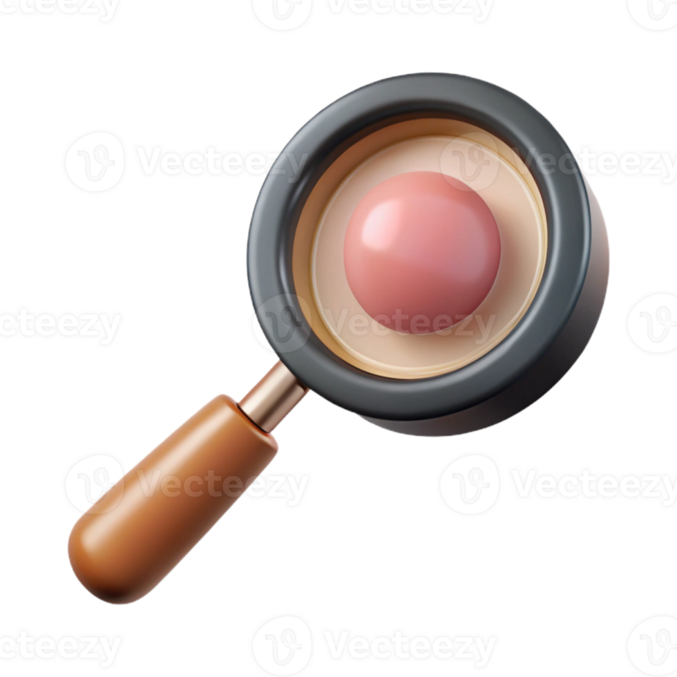 extraordinary abstract Magnifying Glass Examining Evidence Transparent Background detailed png