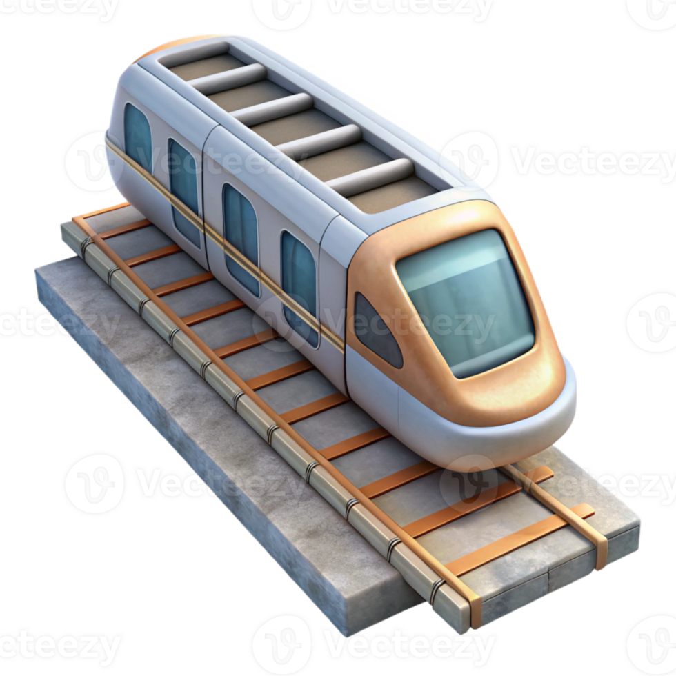 beautiful creative Maglev Train Track Close Up Cutout high resolution png