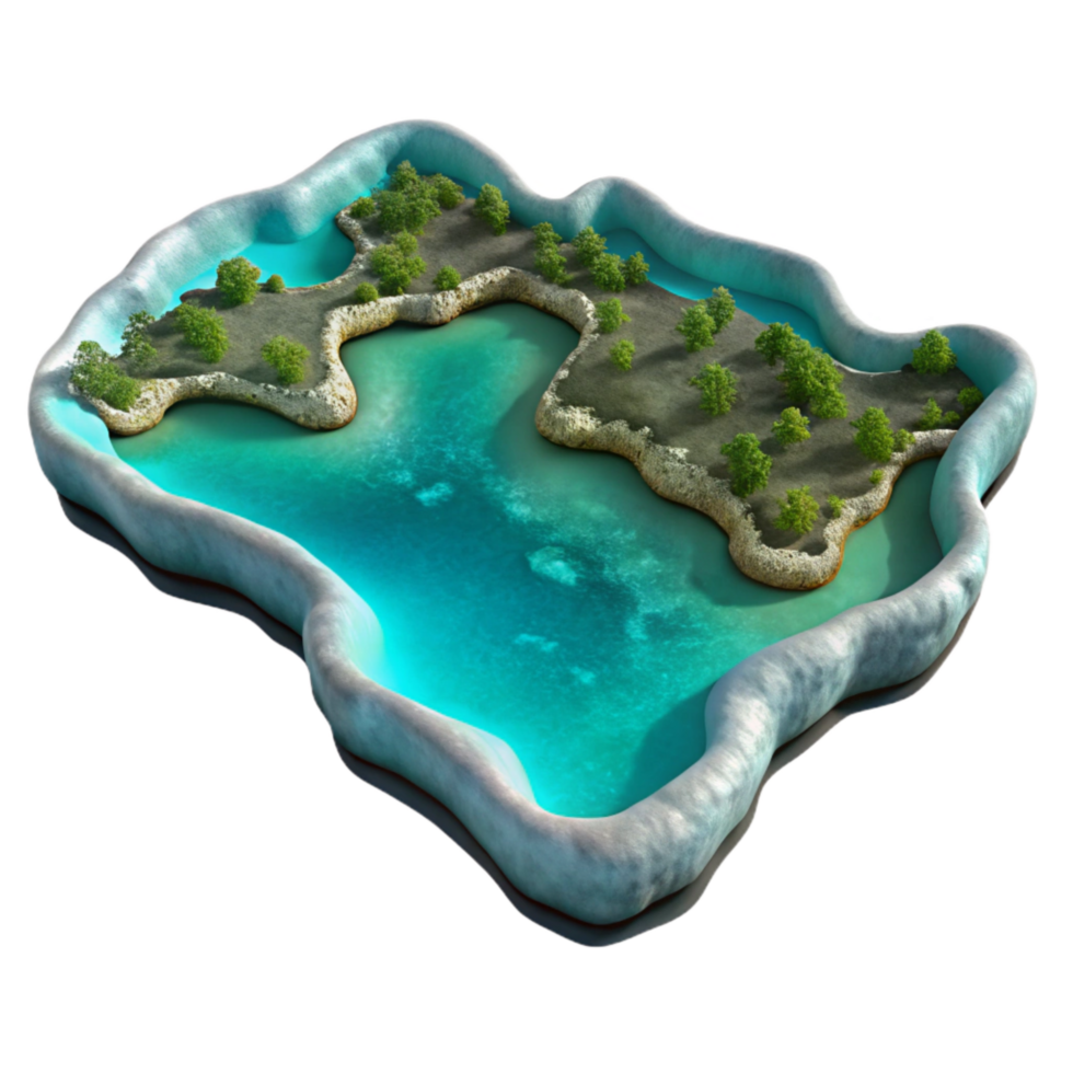 vibrant abstract Maldives Atolls Turquoise Water Aerial View Cutout authentic png