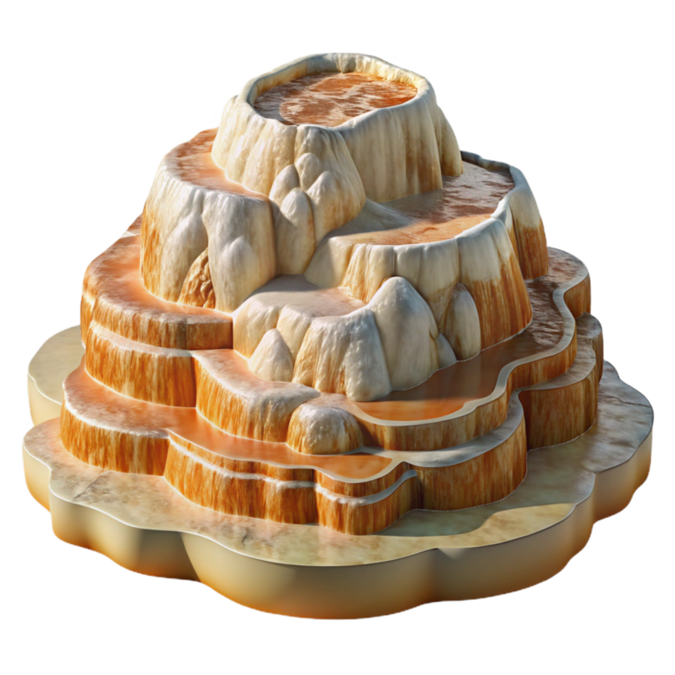 extraordinary abstract Mammoth Hot Springs Terraces Texture Isolated Element premium png