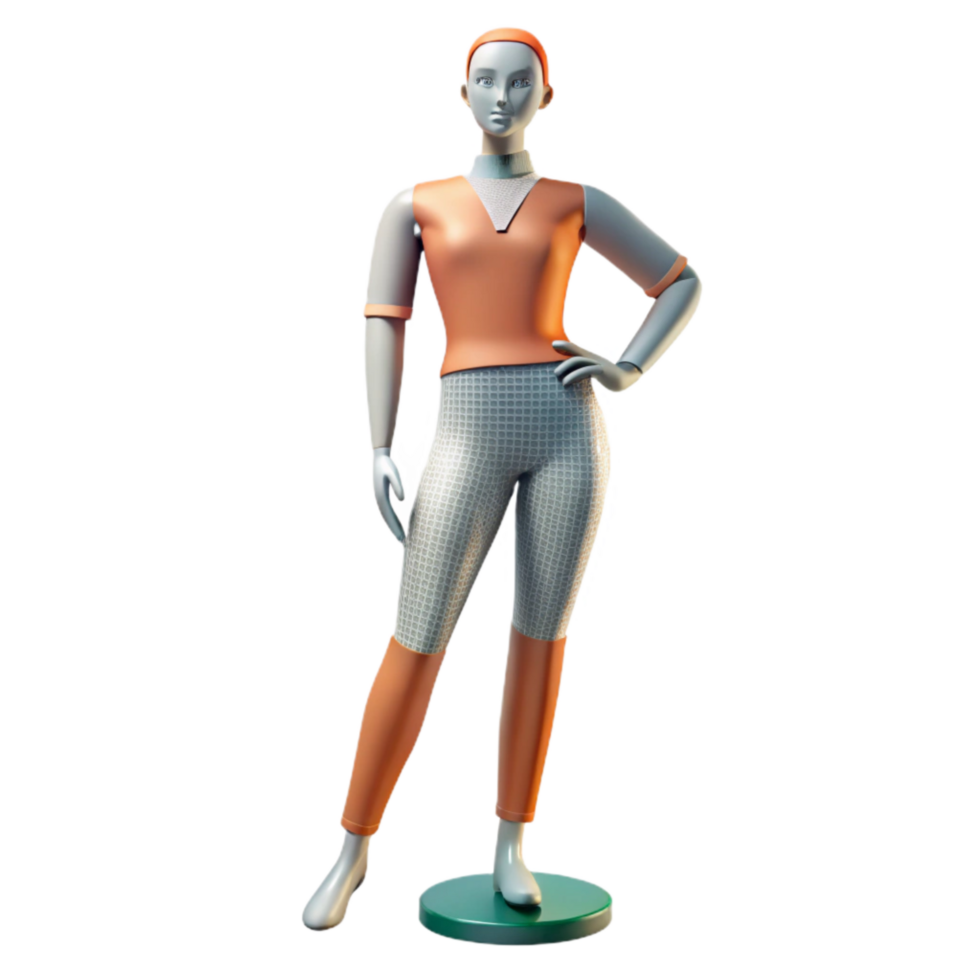 dramatic contemporary Mannequin in Stylish Pose Transparent Element high resolution png