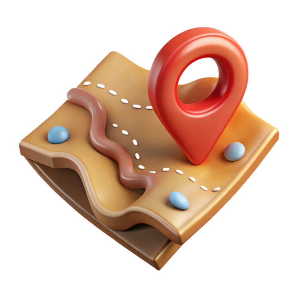 extraordinary traditional Map with Marked Trail Transparent Background exclusive png
