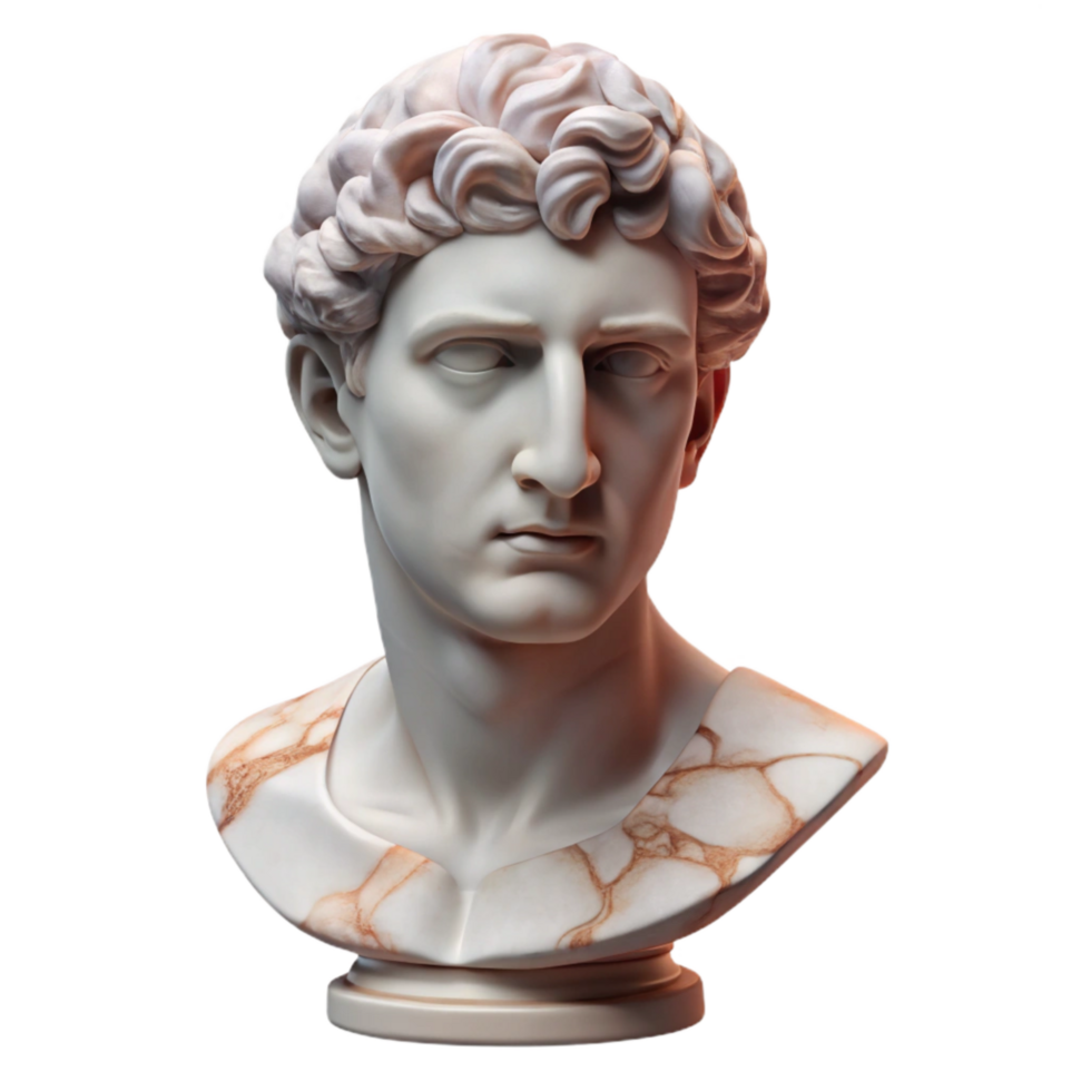 beautiful classic Marble Bust Classic Style Transparent Background high resolution png