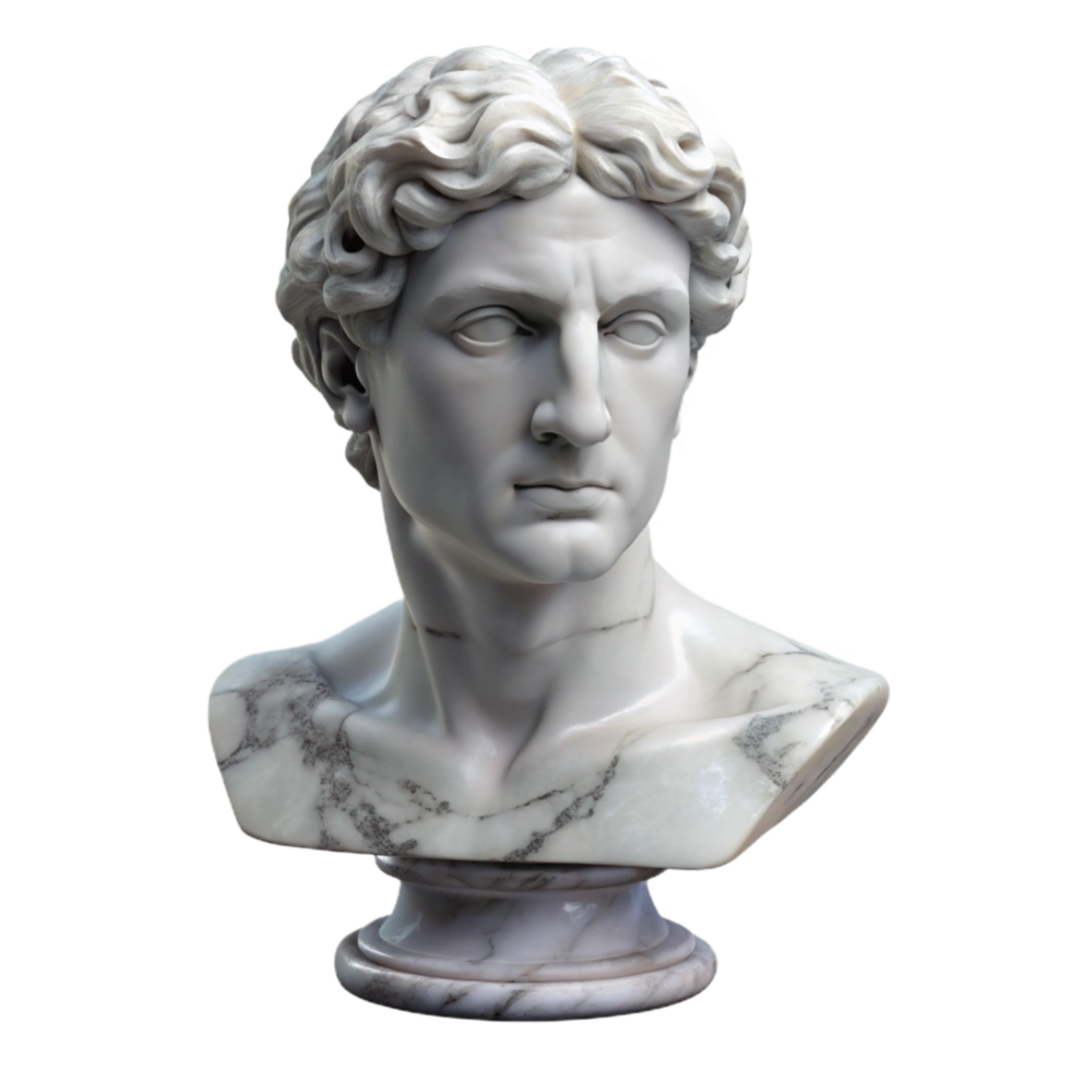magnificent contemporary Marble Bust Front View Isolated high resolution png