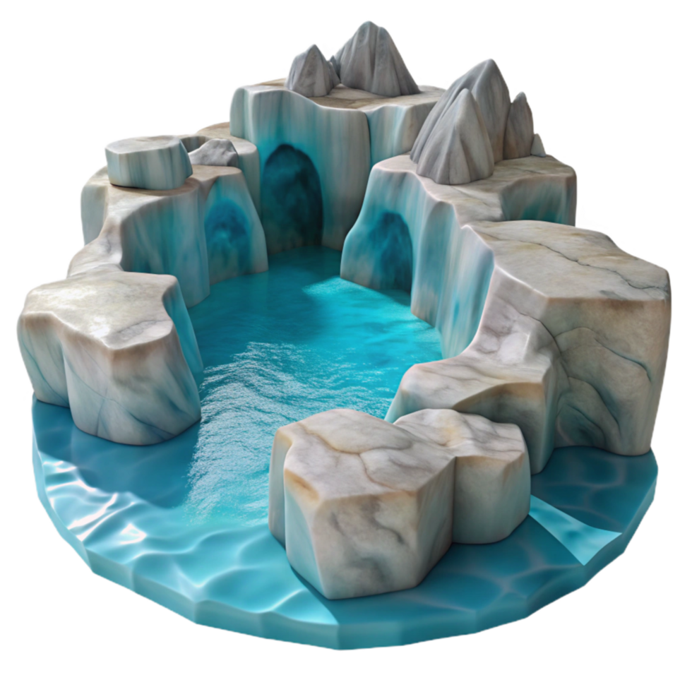 beautiful contemporary Marble Caves Chile Turquoise Water Reflections Cutout high quality png