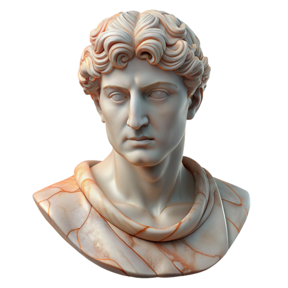 serene creative Marble Statue Lifelike Detail Cutout high resolution png