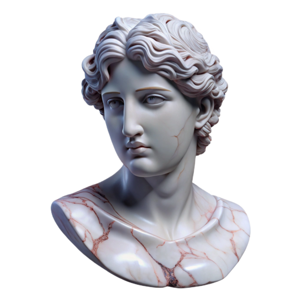 extraordinary contemporary Marble Statue Realistic Form Cutout high resolution png