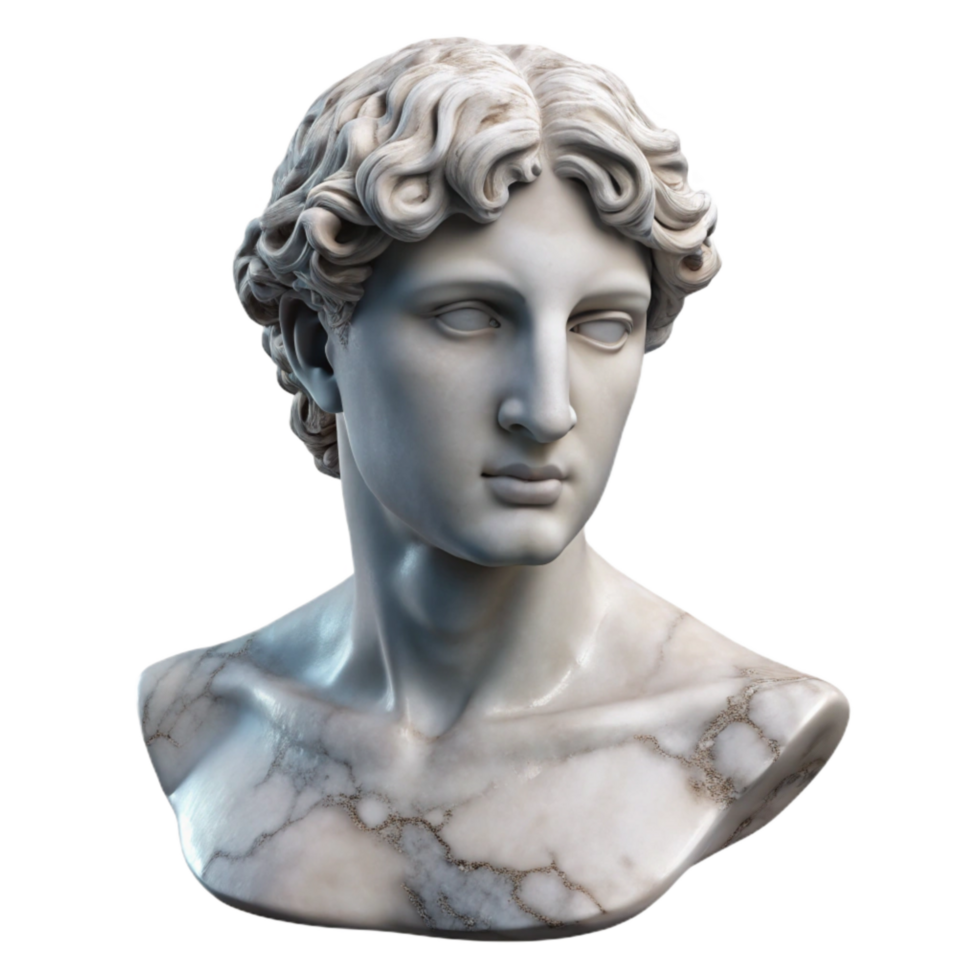 impressive rustic Marble Statue Realistic Form Cutout genuine png