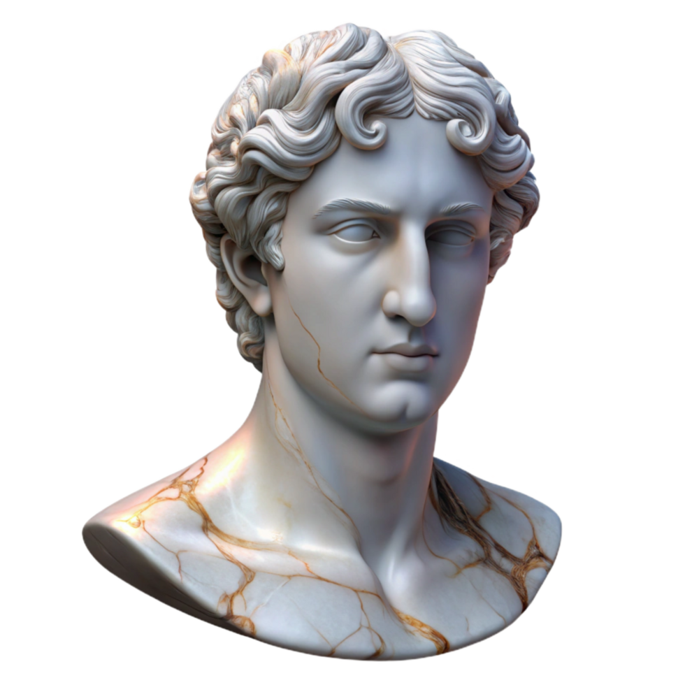 elegant traditional Marble Statue Realistic Form Cutout high quality png