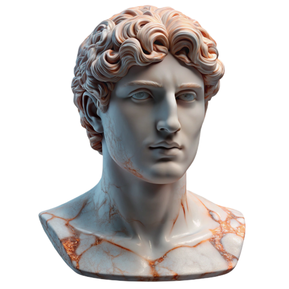 extraordinary contemporary Marble Statue Realistic Lighting Transparent Background exclusive png