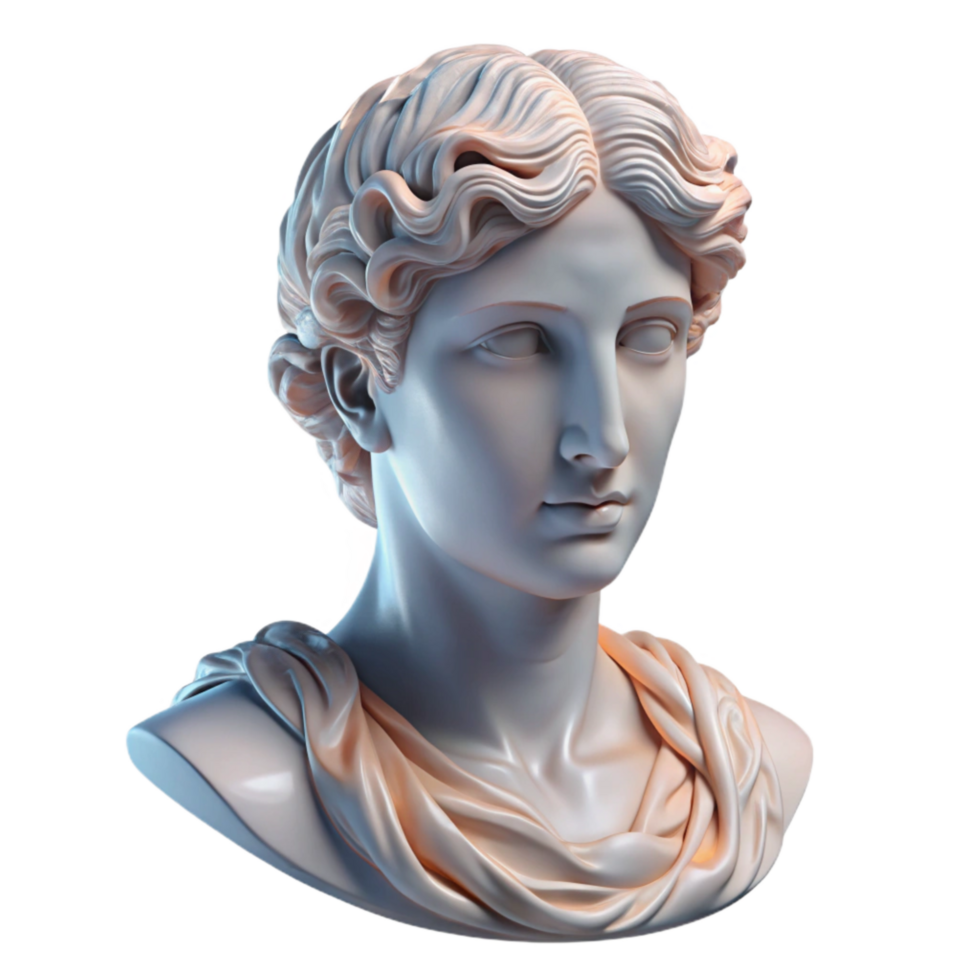 elegant modern Marble Statue Soft Lighting Cutout authentic png