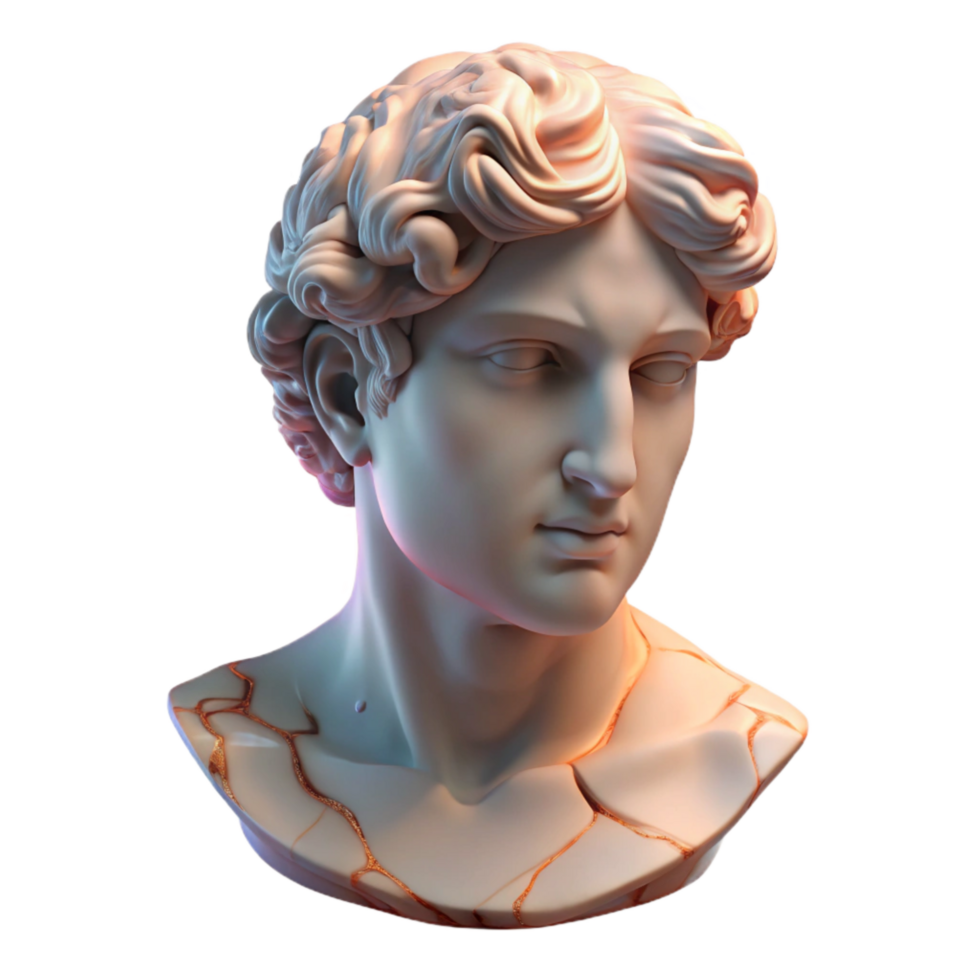extraordinary contemporary Marble Statue Soft Lighting Cutout detailed png