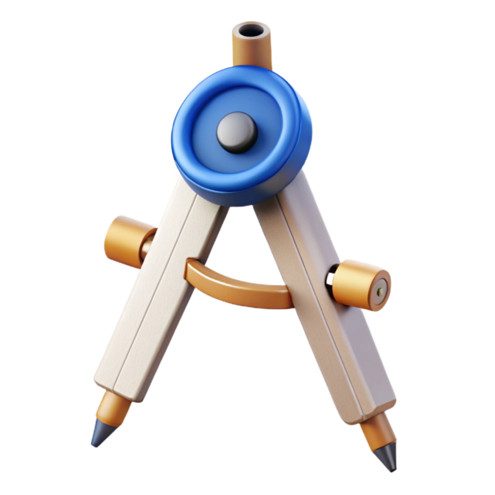 elegant modern Marine Engineering Drafting Compass Cutout with Precise Measurement original png