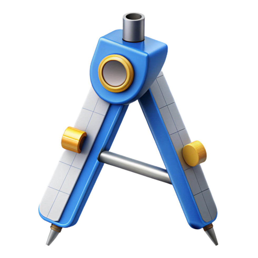 vibrant modern Marine Engineering Drafting Compass Cutout with Precise Measurement detailed png
