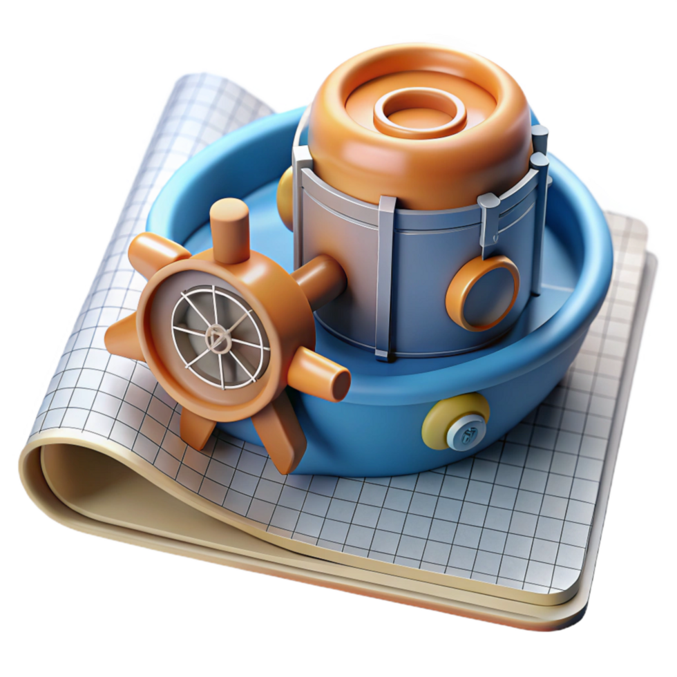 vibrant traditional Marine Engineering Technical Drawing Transparent Background with Detailed Specifications png