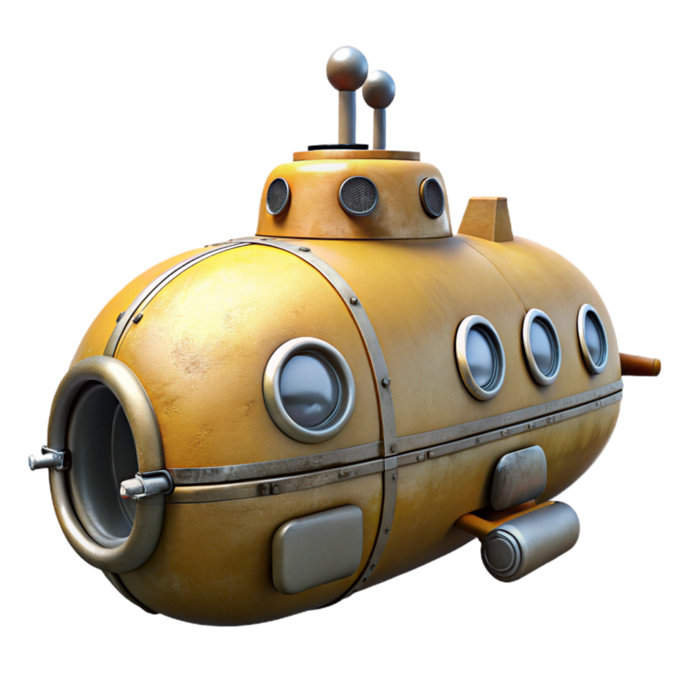 dramatic artistic Marine Rescue Submersible Side Profile high quality png