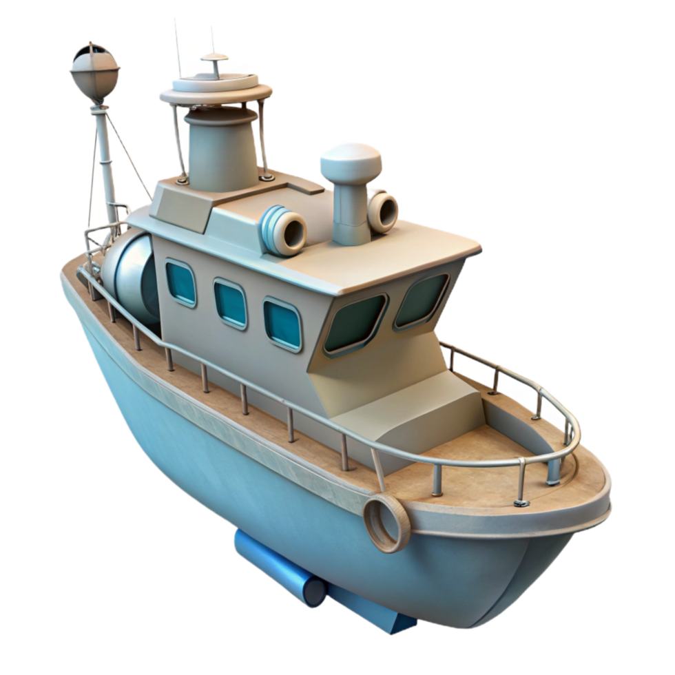 impressive traditional Marine Research Vessel Side Profile Cutout premium png