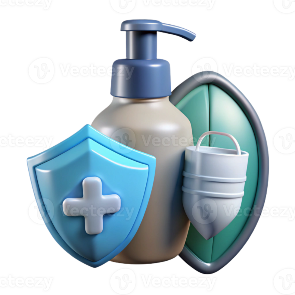 extraordinary abstract Mask and Sanitizer Protection Essentials Cutout high resolution png