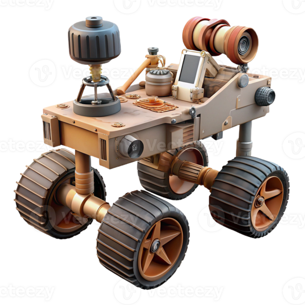 elegant abstract Mars Rover with Robotic Arm genuine png