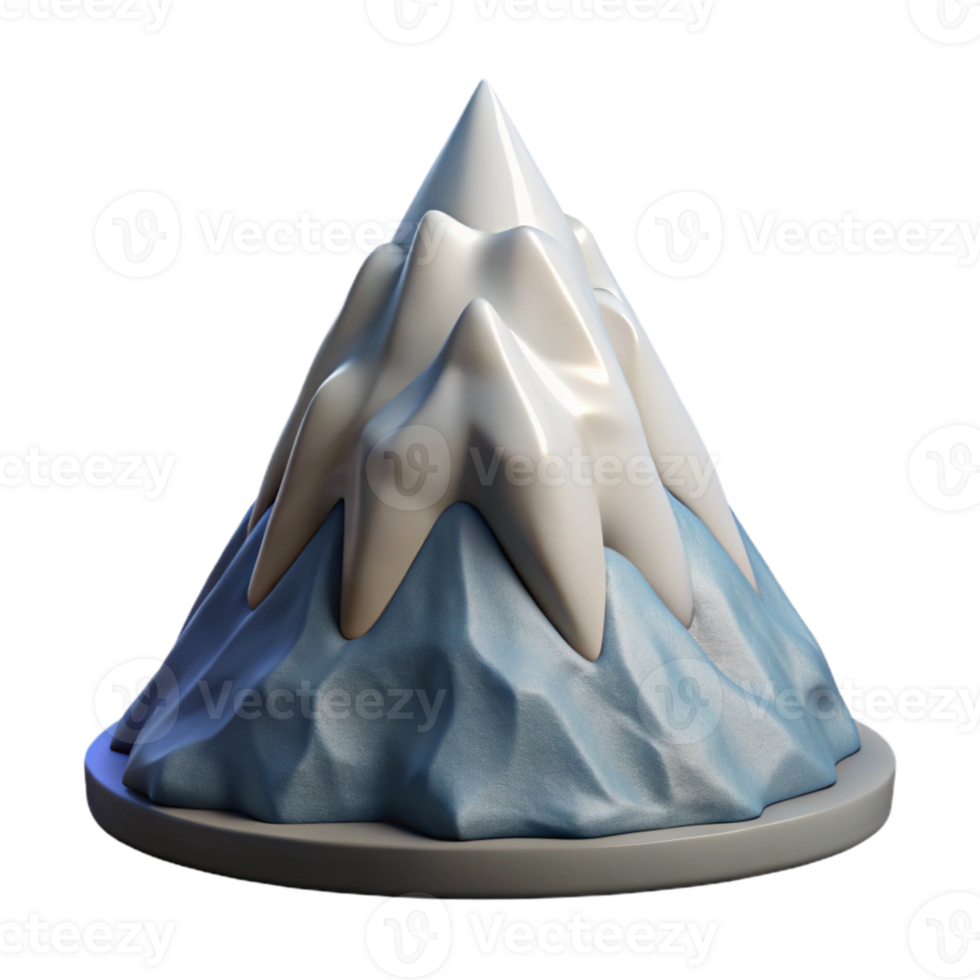 wonderful vintage Matterhorn Triangular Peak Snow Capped Cutout premium png